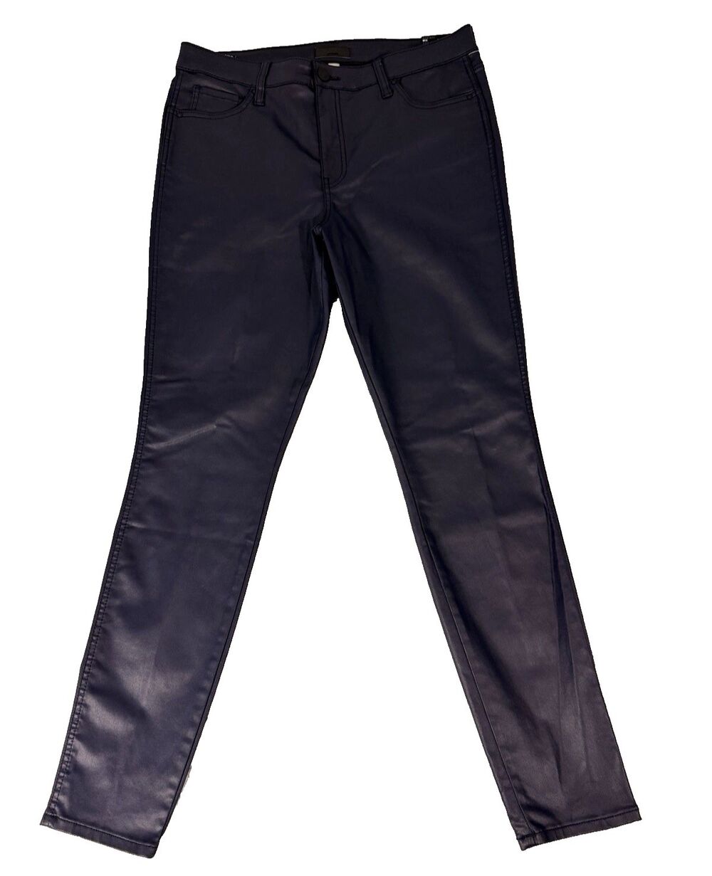 KUT From The Kloth Mia Fab Ab Toothpick Skinny Pants Size 14 Navy Coated Stretch